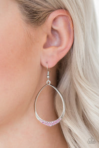 REIGN Down - Pink Earrings - Paparazzi Accessories