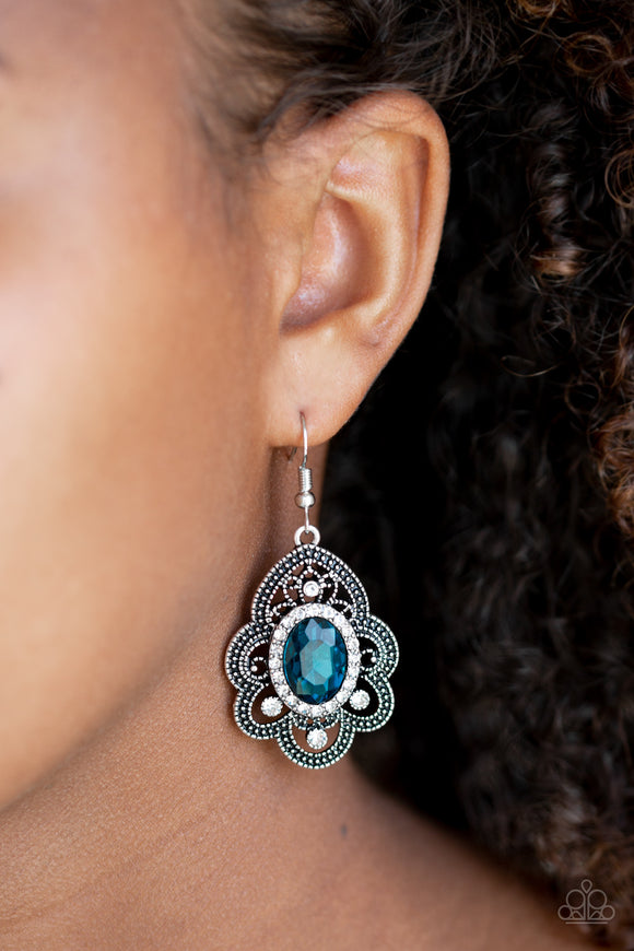 Reign Supreme - Blue Earrings - Paparazzi Accessories