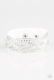 Bring On The Bling - White Bracelet - Paparazzi Accessories