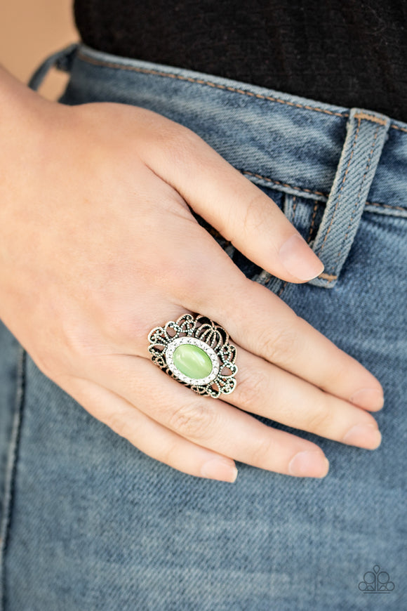 Dashingly Dewy - Green Ring - Paparazzi Accessories