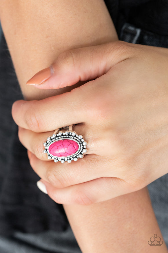 Mineral Movement - Pink Ring - Paparazzi Accessories