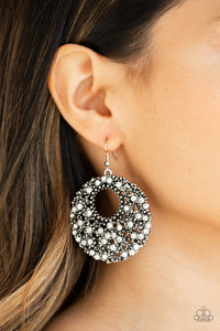 Starry Showcase - White Earrings - Paparazzi Accessories