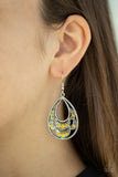 Malibu Macrame - Yellow Earrings - Paparazzi Accessories