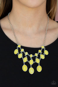 Mermaid Marmalade - Yellow Necklace - Paparazzi Accessories