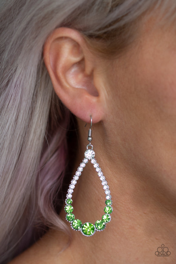 Token Twinkle - Green Earrings - Paparazzi Accessories