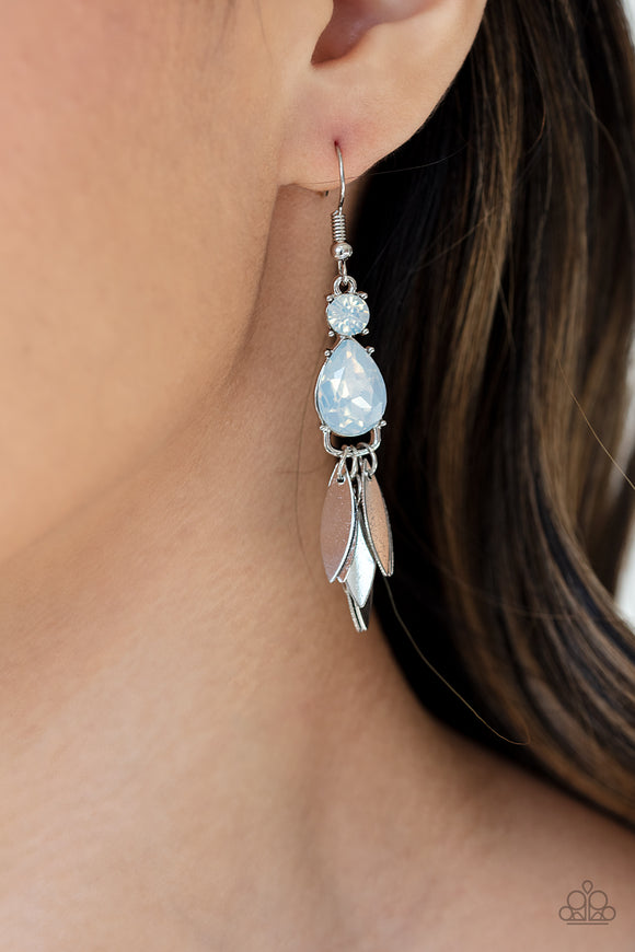 Tropical Tranquility - White Earrings - Paparazzi Accessories