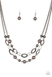 GLIMMER Takes All - Black Necklace - Paparazzi Accessories